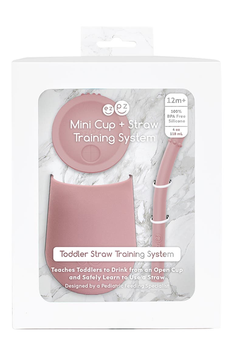 Mini Cup & Straw, Alternate, color, BLUSH