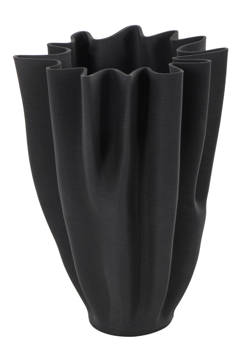 Ceramic Vase, Main, color, BLACK
