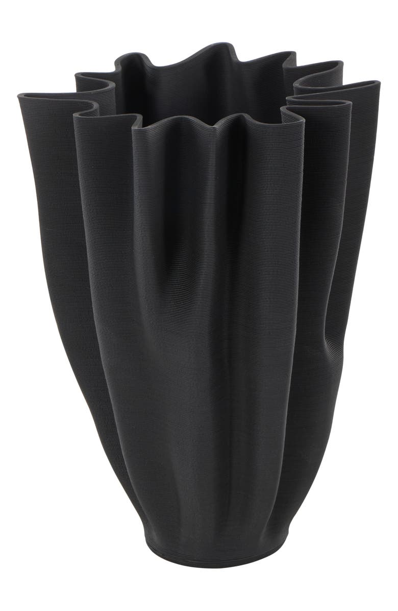 VIVIAN LUNE HOME Ceramic Vase, Main, color, Black