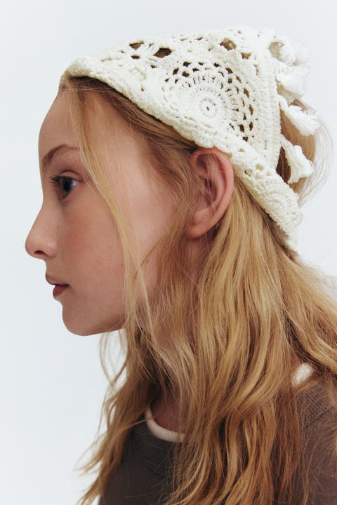 Crochet-look Head Scarf