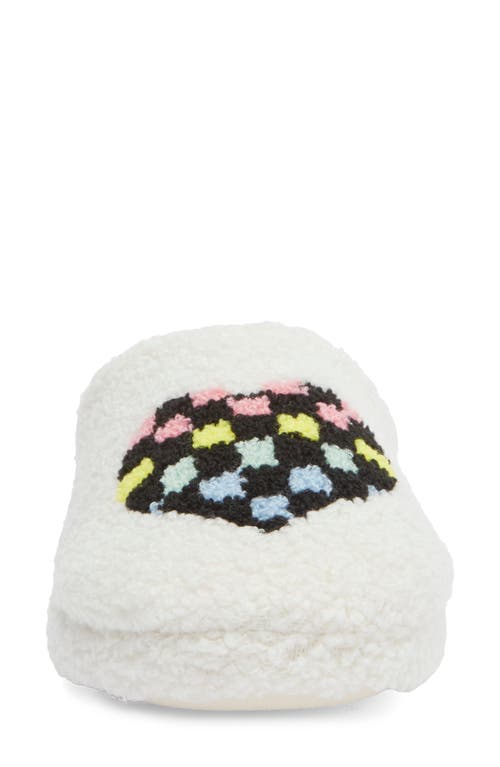 Joe Boxer Heart Faux Shearling Slipper In White