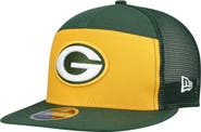 New Era Men's New Era Gold/Green Green Bay Packers Outdoor Split Panel 9FIFTY Snapback Hat