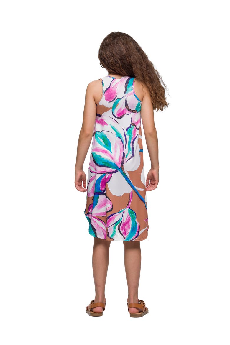 Pastel Floral High Low Sleeveless Pocket Dress, Alternate, color, Pink Multi