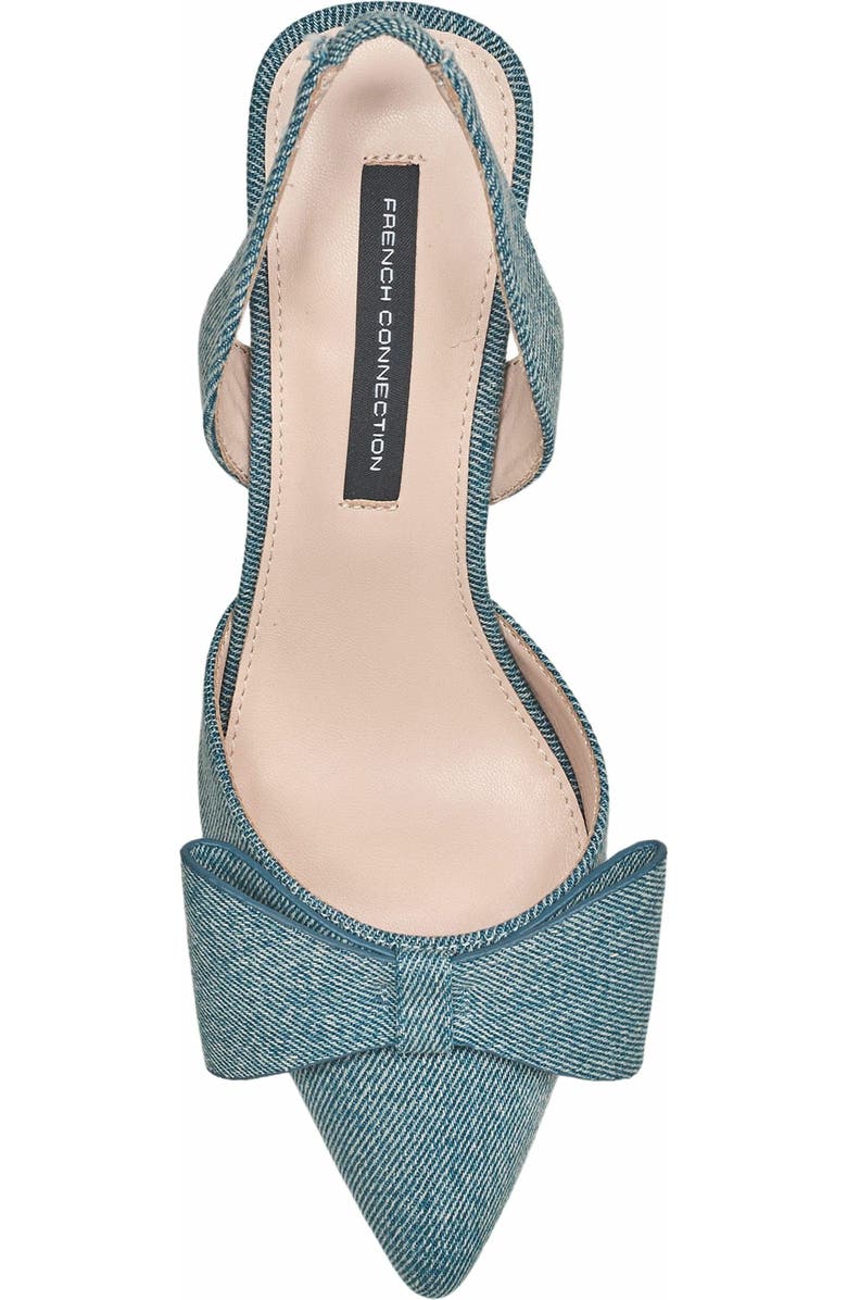 French Connection Slingback Flared Heel, Alternate, color, Denim