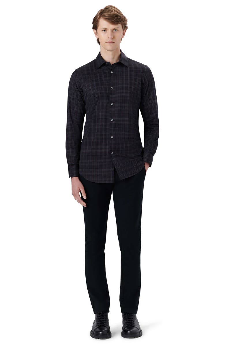 Bugatchi OoohCotton<sup>®</sup> Plaid Button-Up Shirt, Alternate, color, 