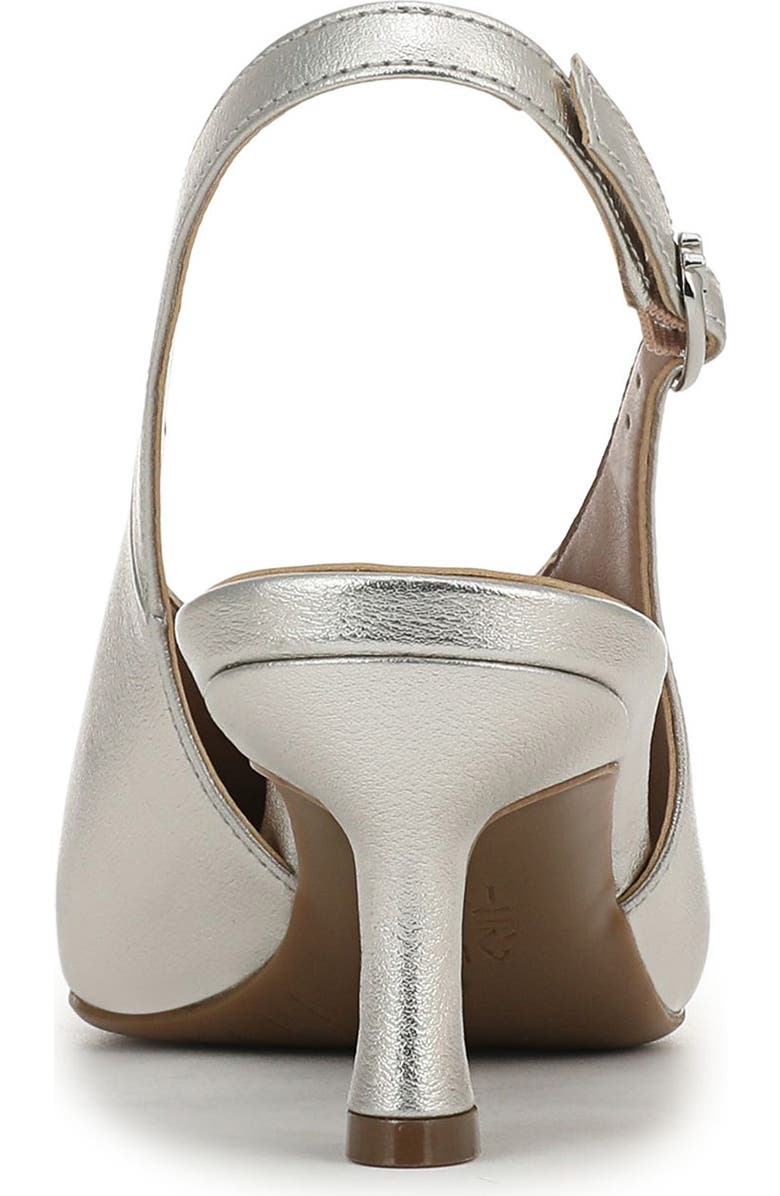 Naturalizer Embry Slingback Pump, Alternate, color, Silver Sand Faux Leather