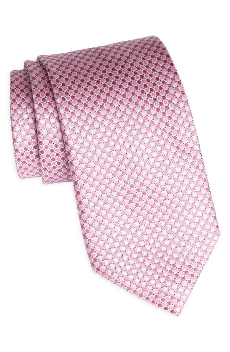 Nordstrom Pattern Silk Tie, Main, color, Pink
