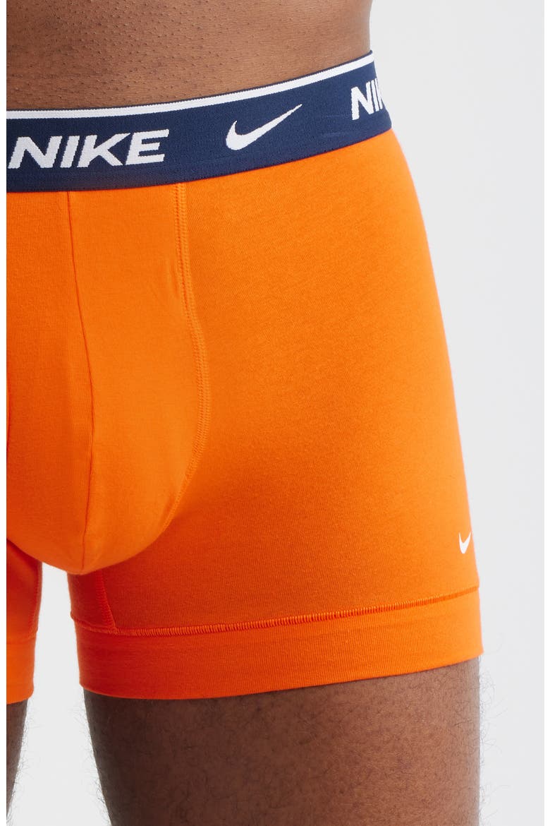 Dri-FIT Essential Assorted 3-Pack Stretch Cotton Trunks, Alternate, color, BLUE/ NAVY/ ORANGE