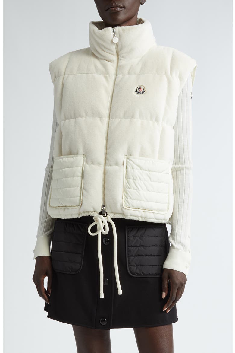 Arques Quilted Fleece Down Vest, Main, color, EGGNOG