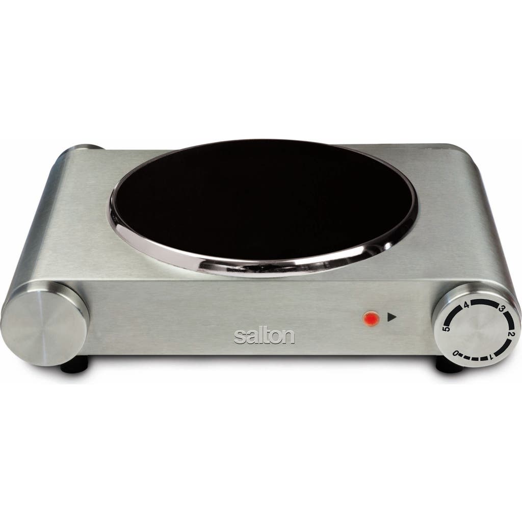 Salton Portable Single Burner Infrared Cooktop In Silver