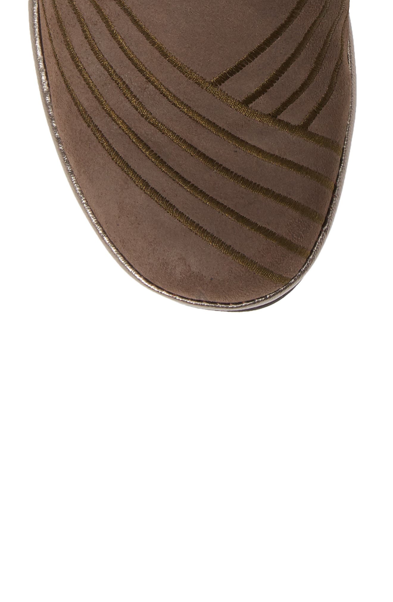 Yeni Platform Wedge Bootie, Alternate, color, GREY/ BRONZE LEATHER