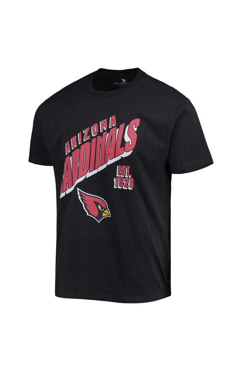 Junk Food Men's Junk Food Black Arizona Cardinals Slant T-Shirt, Alternate, color, 