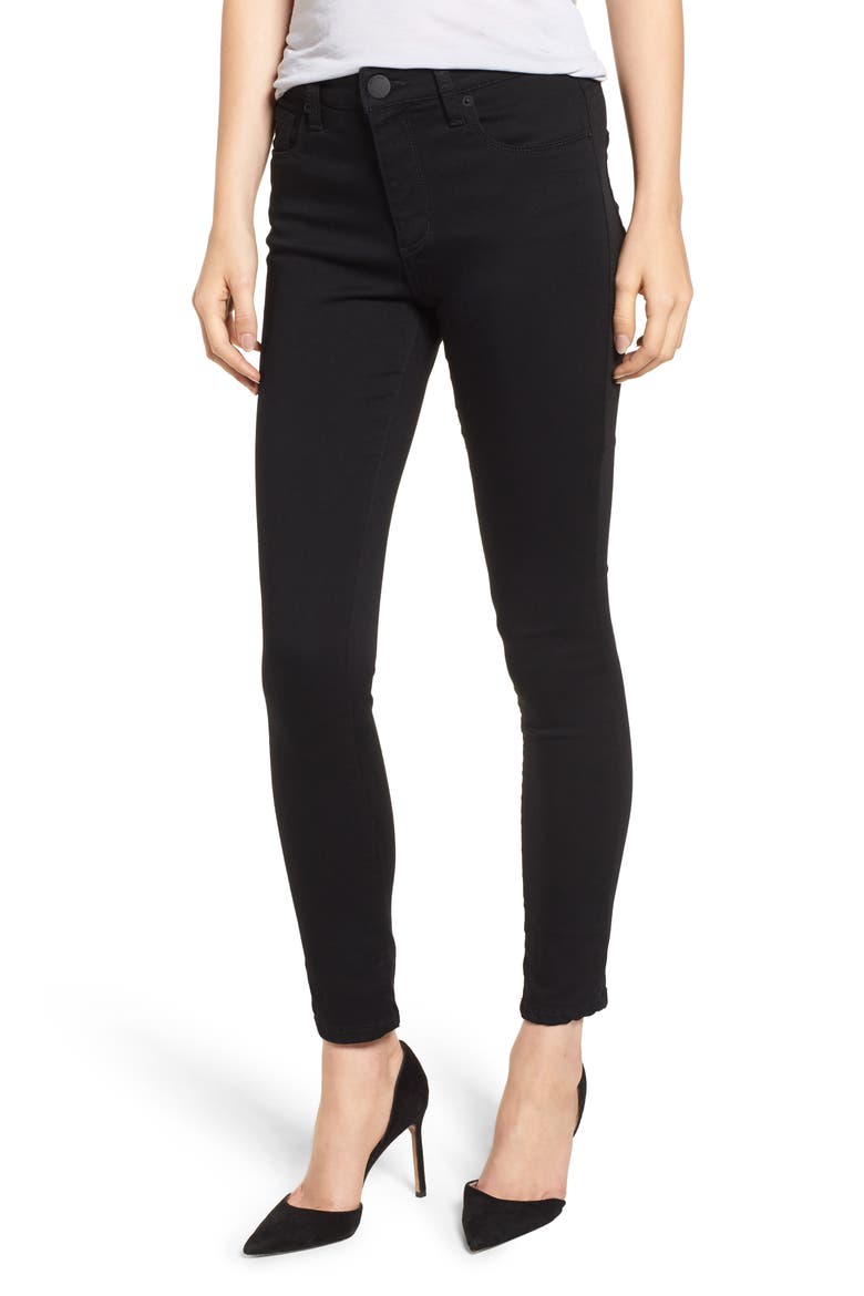 Ellie High Waist Skinny Jeans, Main, color, BLACK