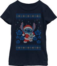 Lilo & Stitch Girl's Lilo & Stitch Christmas with Scrump Graphic T-Shirt
