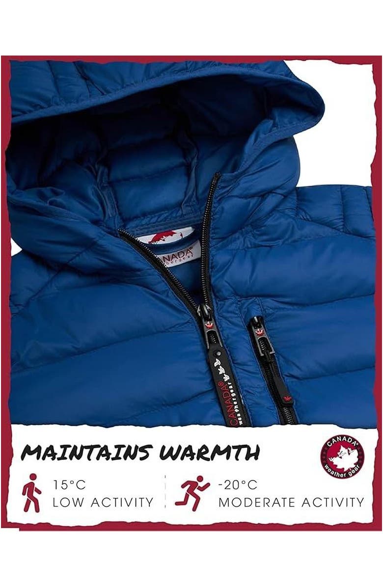 CANADA WEATHER GEAR Boys' Lightweight Packable Puffer Jacket, Alternate, color, Blue