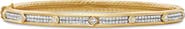 David Yurman Modern Renaissance Bangle Bracelet in 18K Yellow Gold with Full Pavé Diamonds, 4.5mm