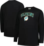 FANATICS Men's Fanatics Black Miami Dolphins Big & Tall Throwback Thermal Long Sleeve T-Shirt