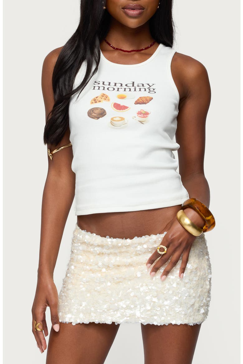 Sunday Morning Tank, Main, color, WHITE