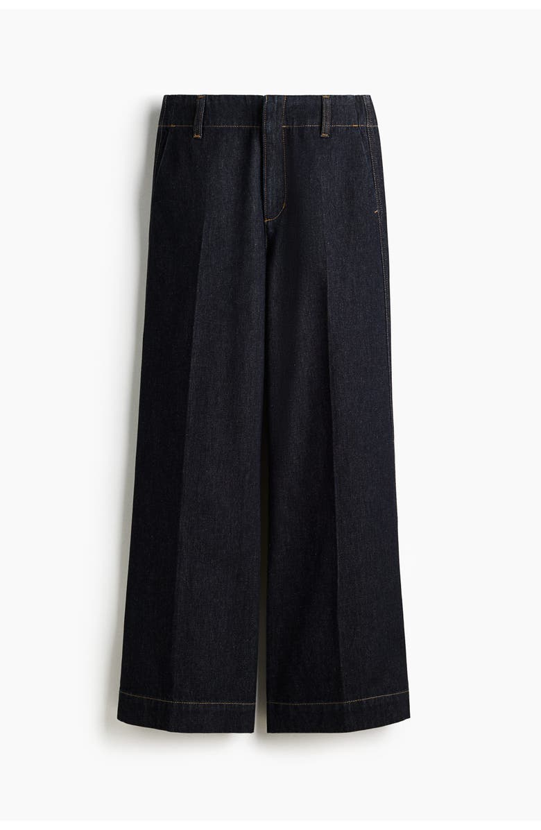 H&M Wide High Jeans, Main, color, Dark Denim Blue