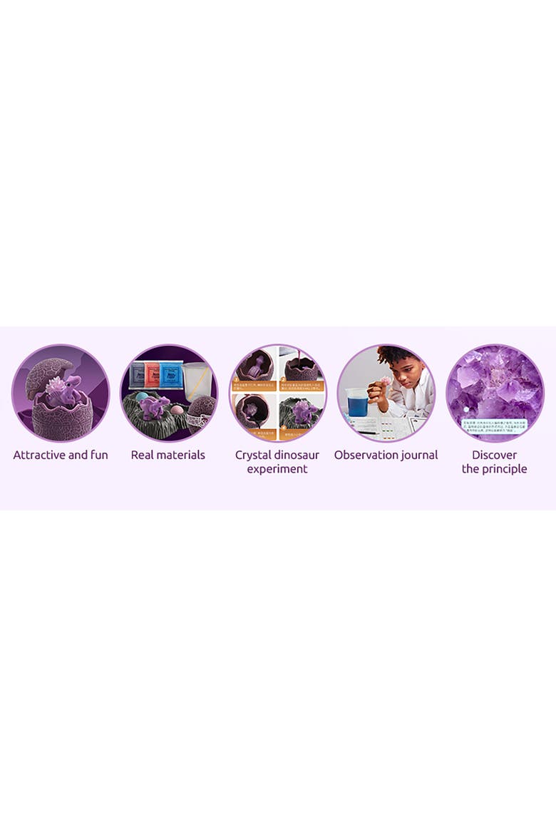 Crystal Dinosaur Growing Kit, Alternate, color, Multicolored