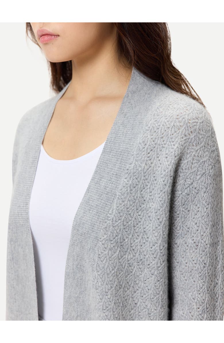 Gobi Cashmere Ajour Knit Open front Cardigan, Alternate, color, High Rise