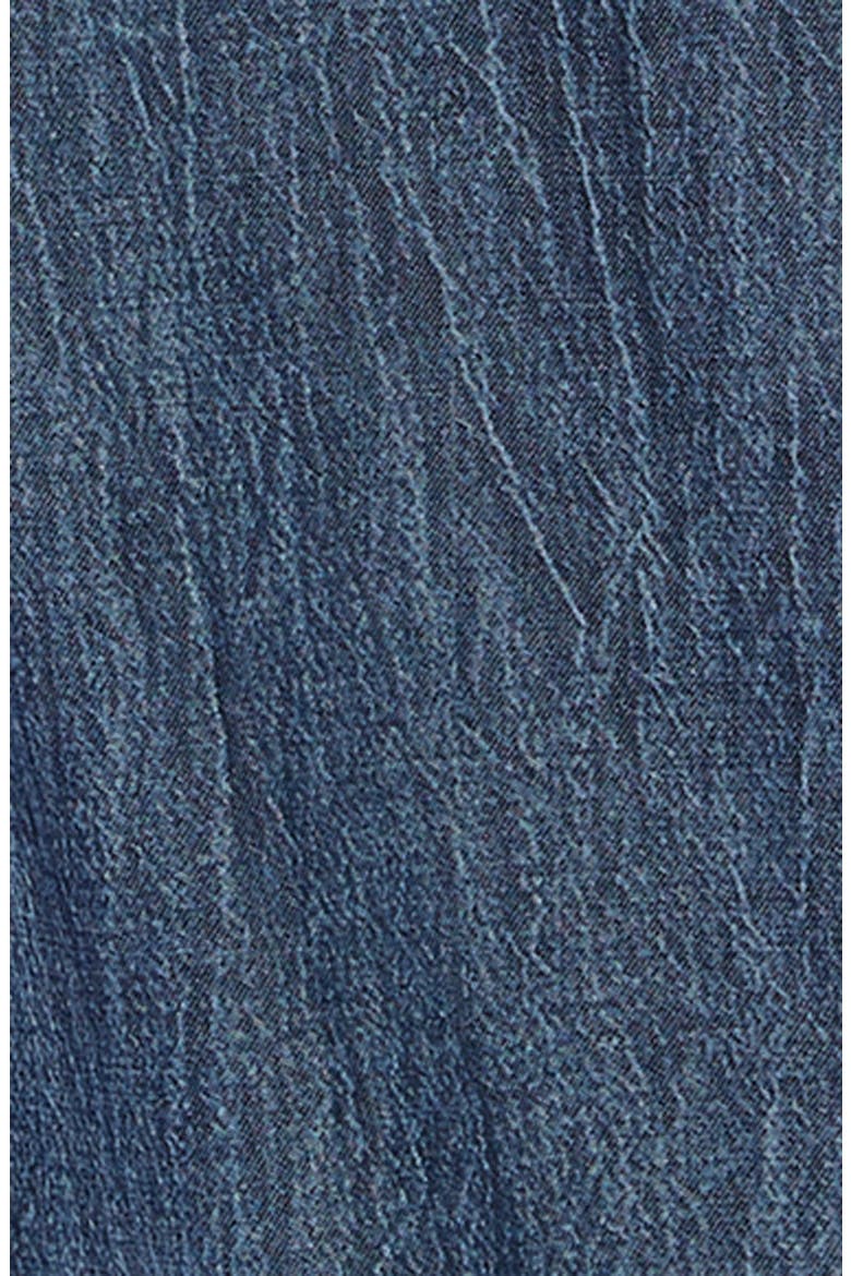 Kids' Look Back Flutter Sleeve Chambray Romper, Alternate, color, NAVY DENIM WASH