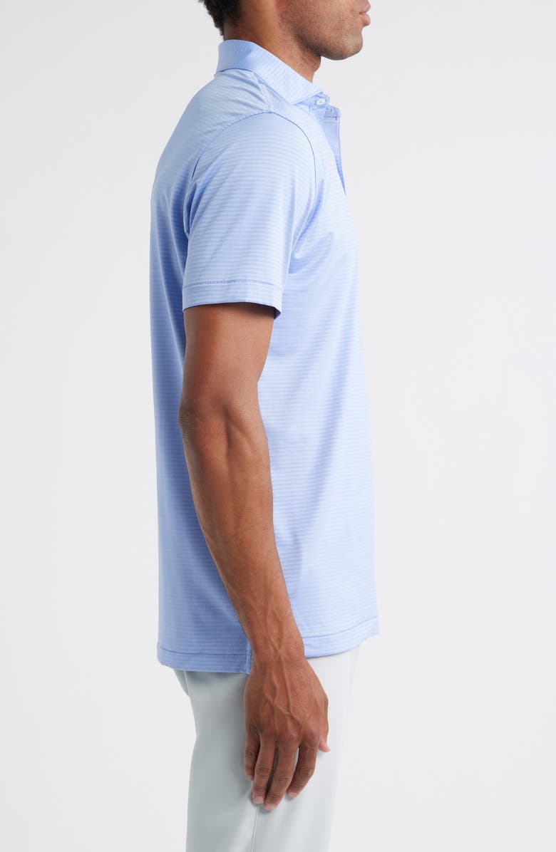 Peter Millar Crown Crafted Stripe Performance Jersey Polo, Alternate, color, Wisteria
