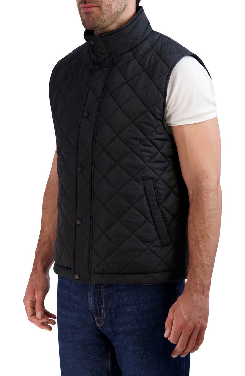 Cole Haan Quilted Vest, Alternate, color, Black