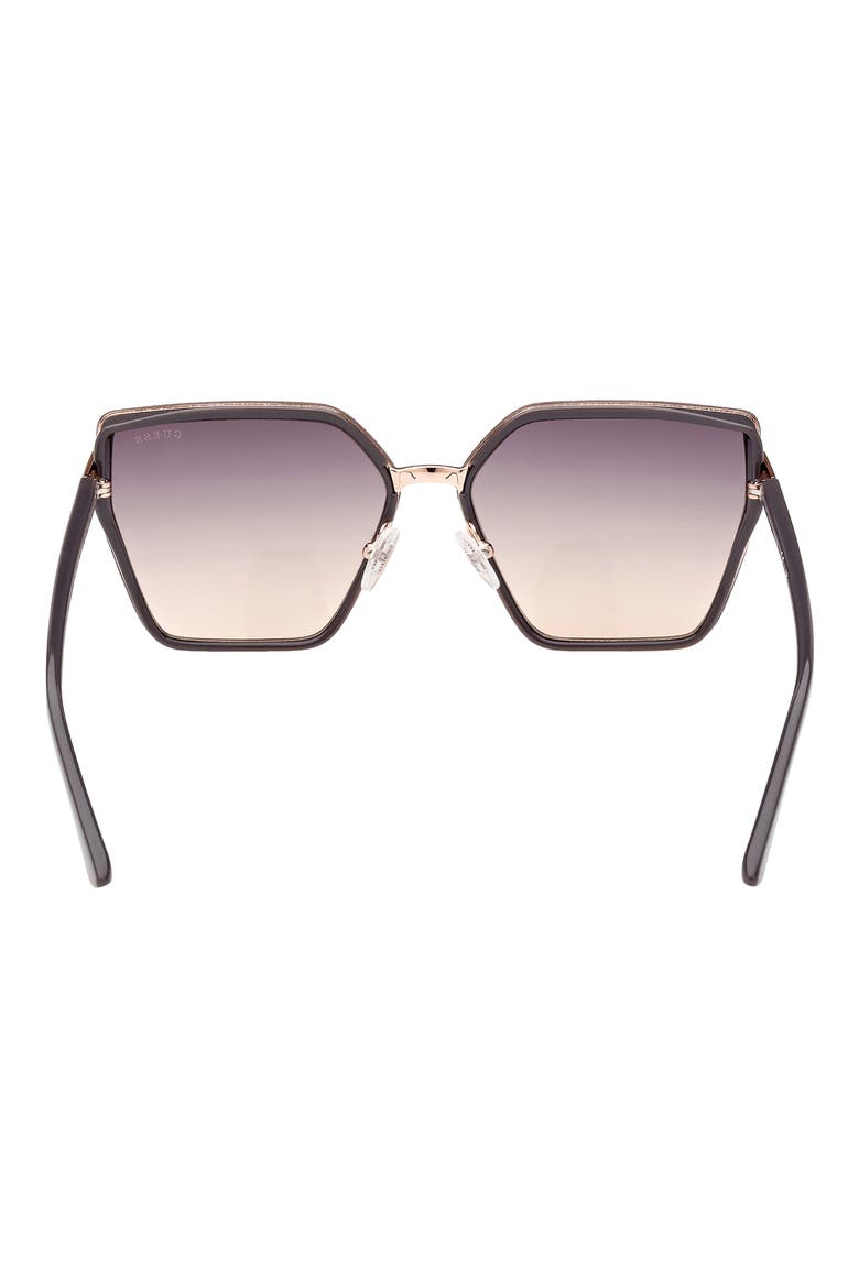 59mm Gradient Geometric Sunglasses, Alternate, color, GREY/ GRADIENT SMOKE