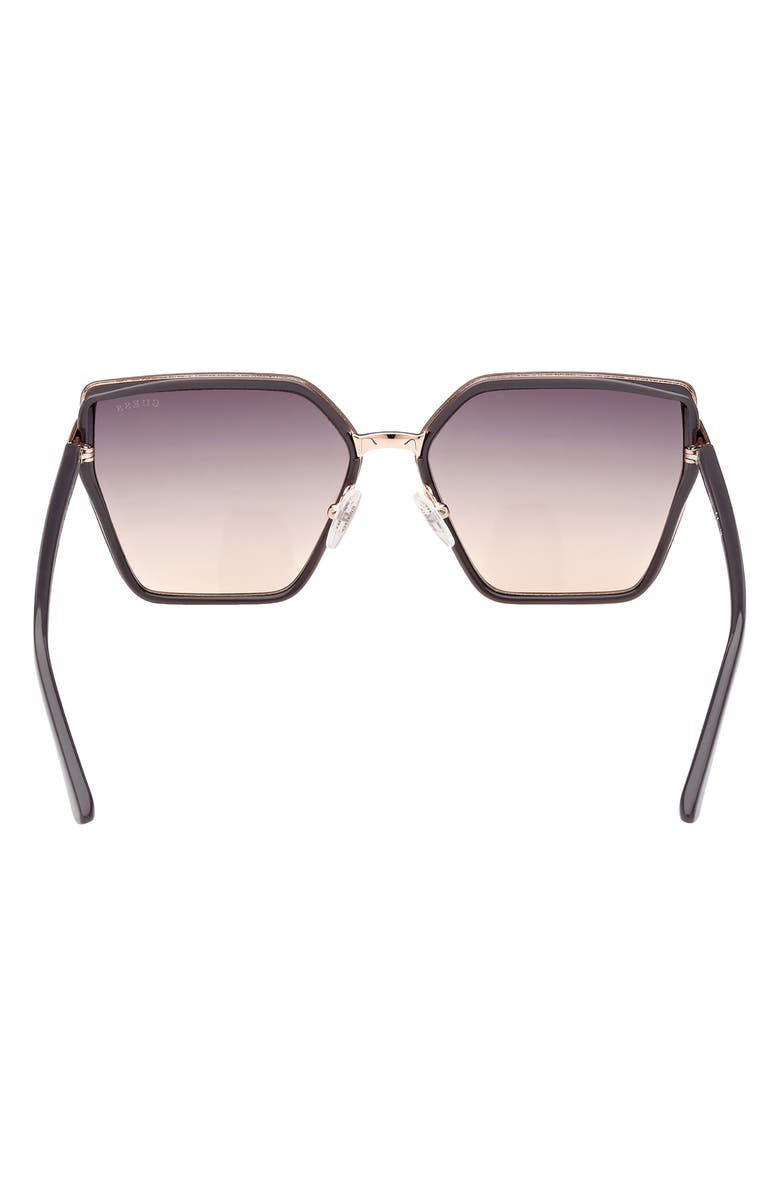 GUESS 59mm Gradient Geometric Sunglasses, Alternate, color, 
