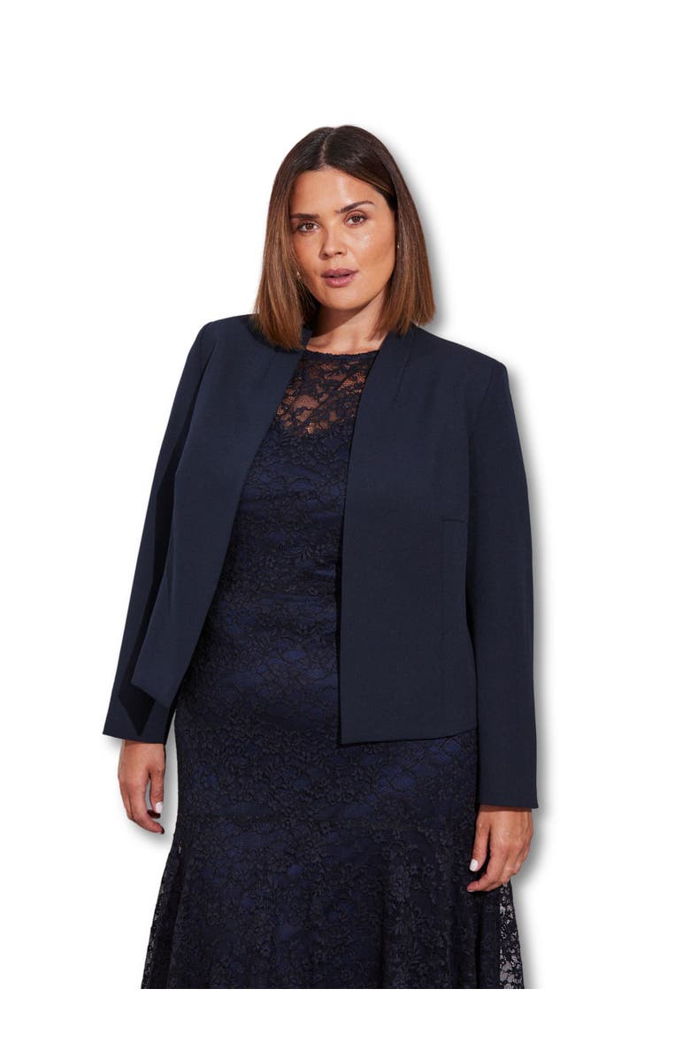 Live Unlimited Cropped Peplum Blazer, Main, color, Navy