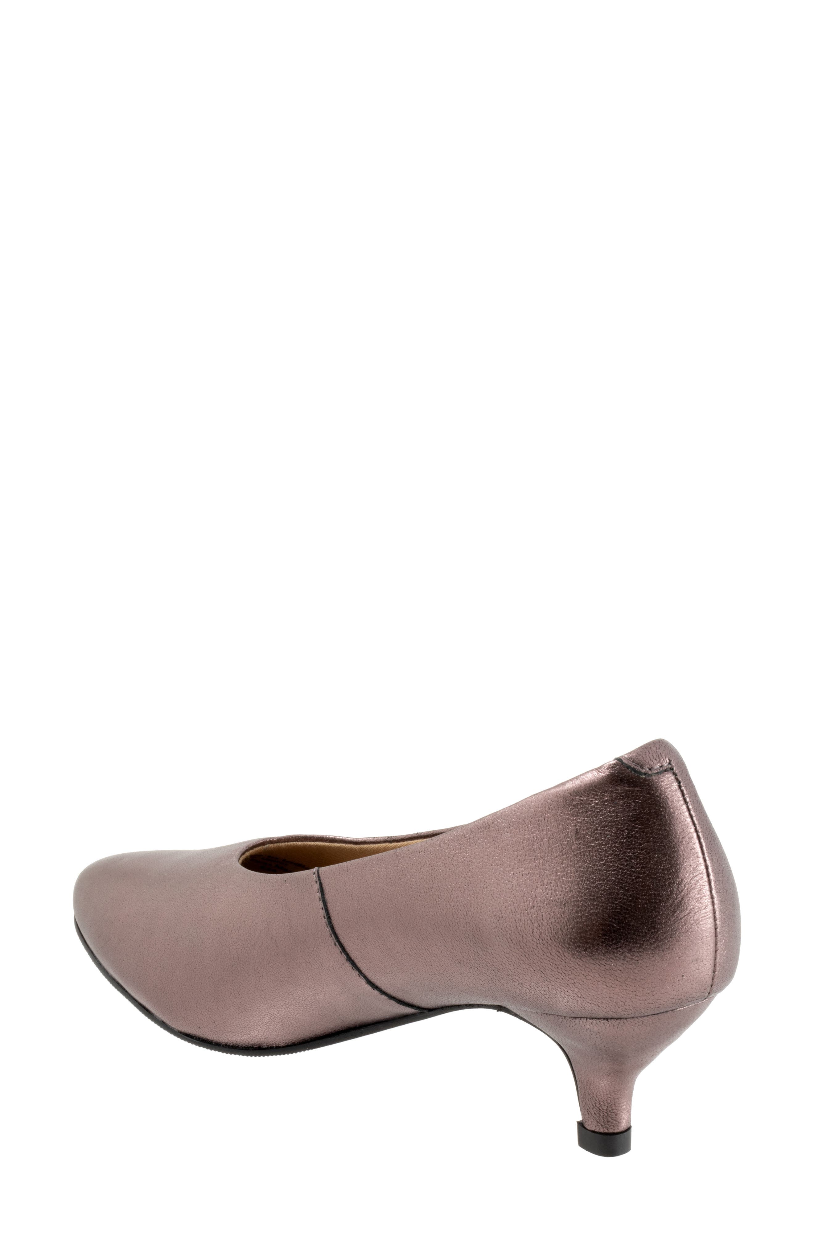 Trotters Kimber Pointed Toe Kitten Heel Pump, Alternate, color, Rose Pewter