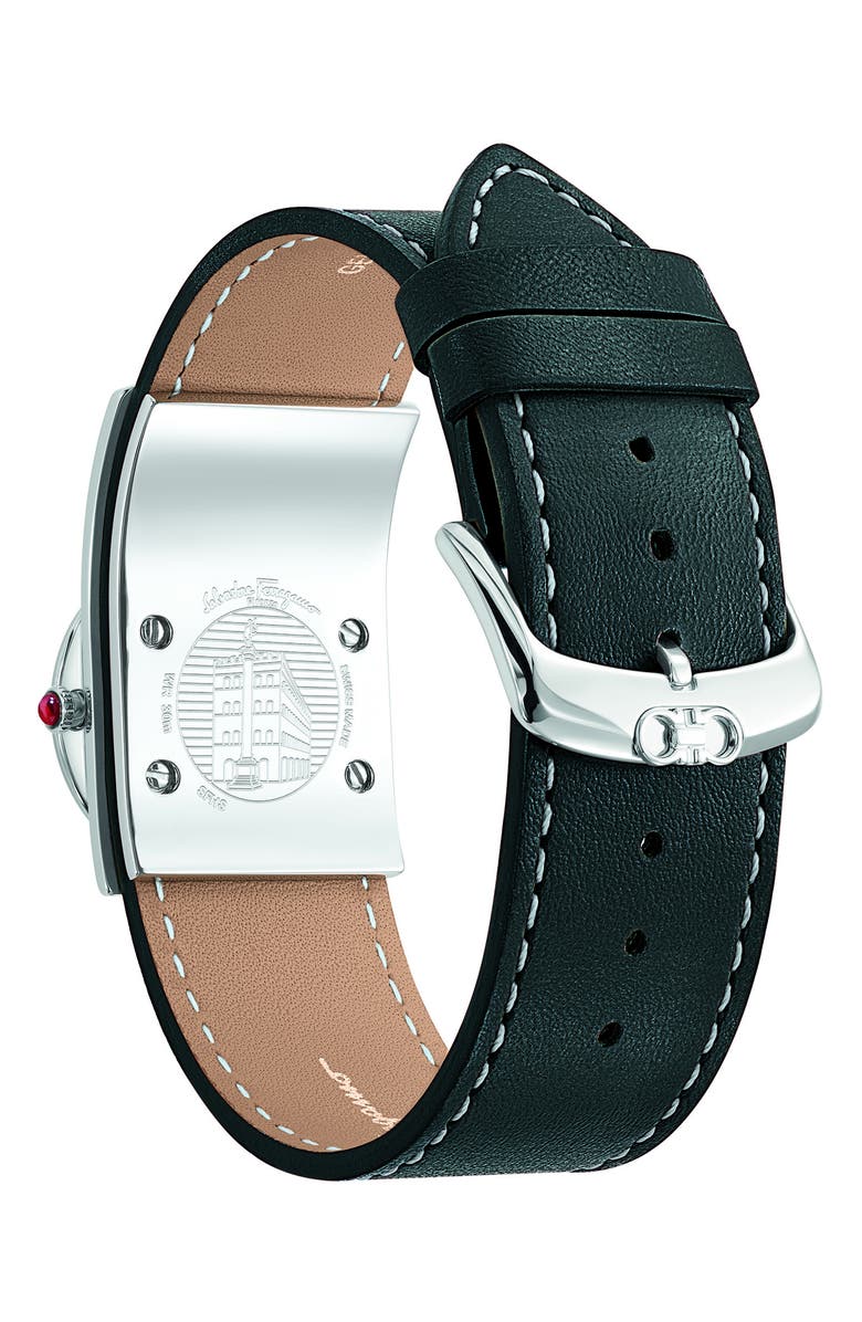 FERRAGAMO Salvatore Ferragamo Boxyz Leather Strap Watch, 23mm x 39mm, Alternate, color,