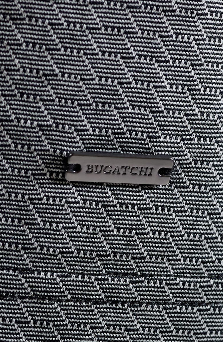 Bugatchi Mercerized Cotton Long Sleeve Polo, Alternate, color, Black