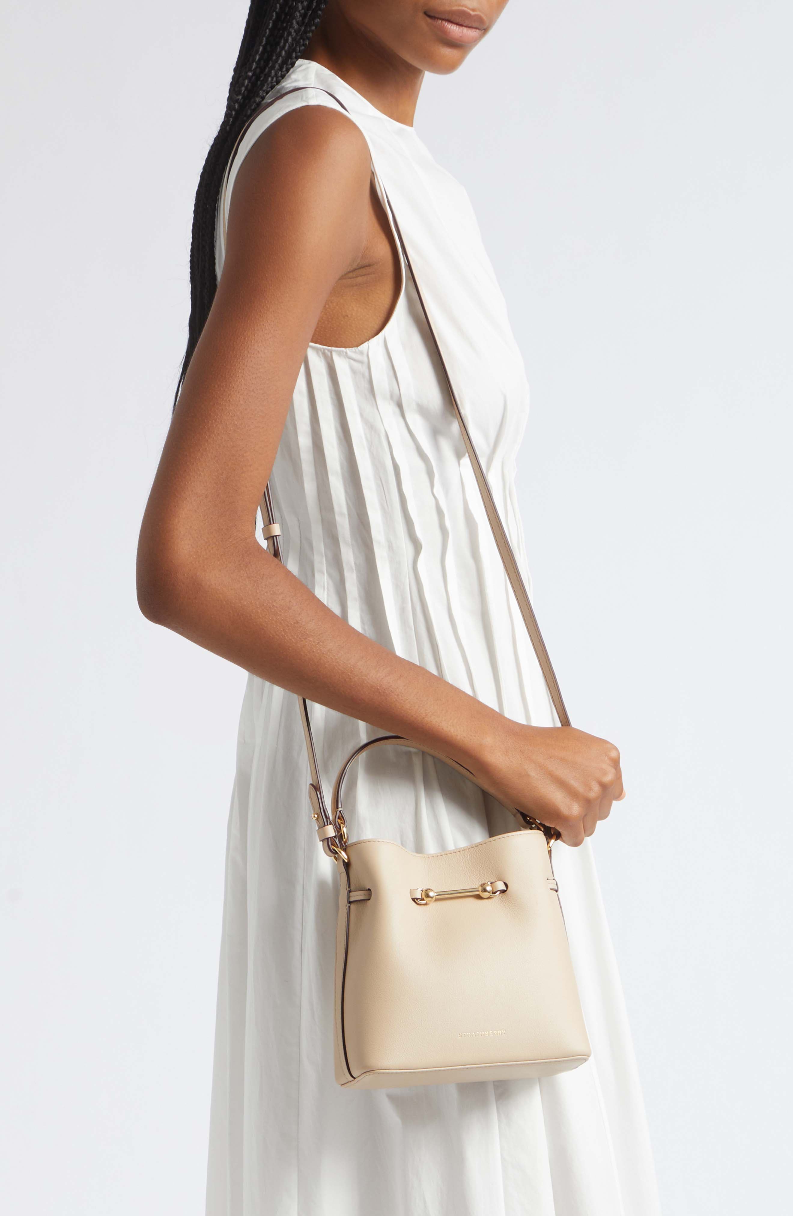 Mini Corda Leather Bucket Bag, Alternate, color, OAT