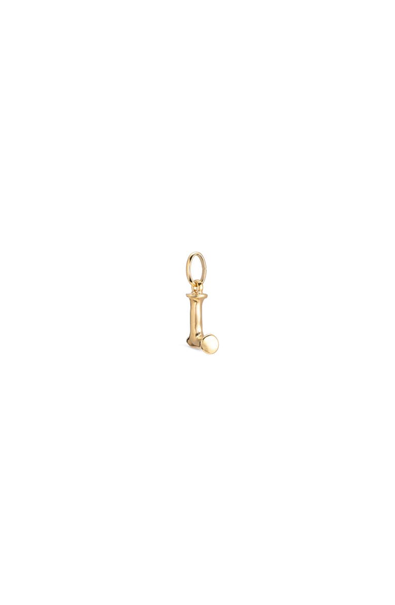UNODE50 18K Gold-Plated Letter L Charm, Alternate, color, Metallic Gold