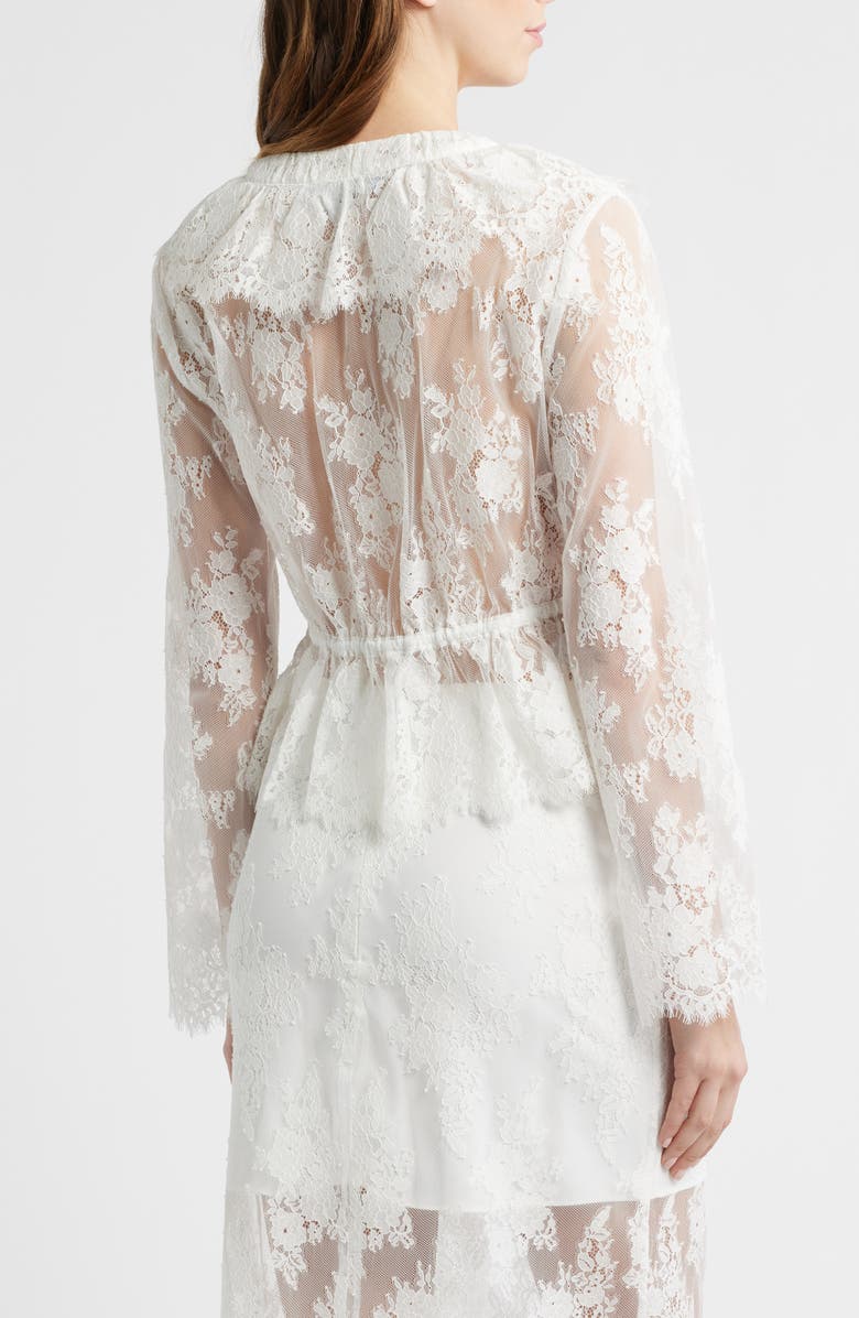 Hill House Home The Zoya Sheer Lace Top, Alternate, color, White