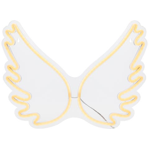 LED Angel Wings Neon Lighted Christmas Decoration - 17.5"