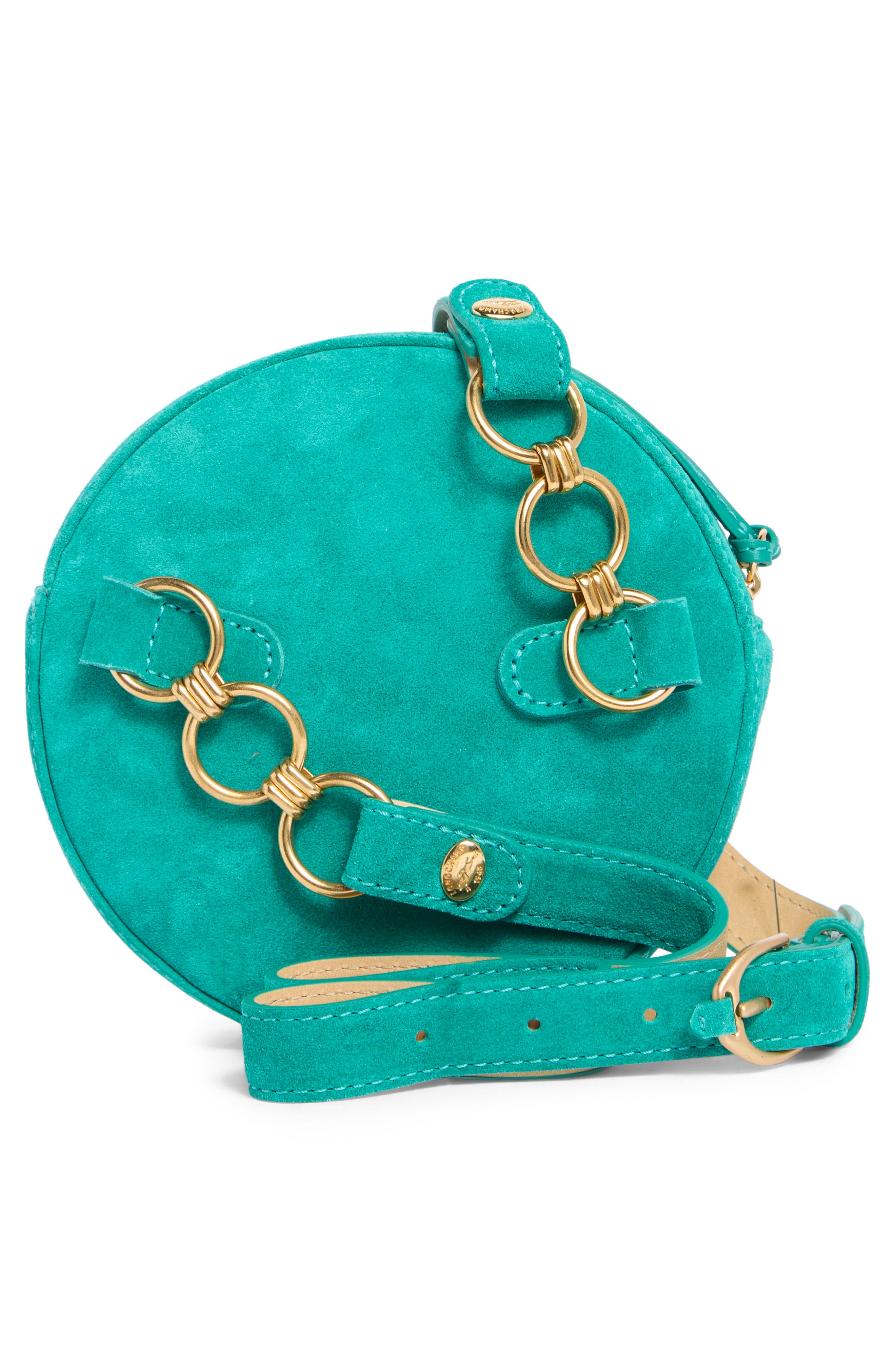 Longchamp Cavalcade Round Belt Bag, Alternate, color, Emerald Green