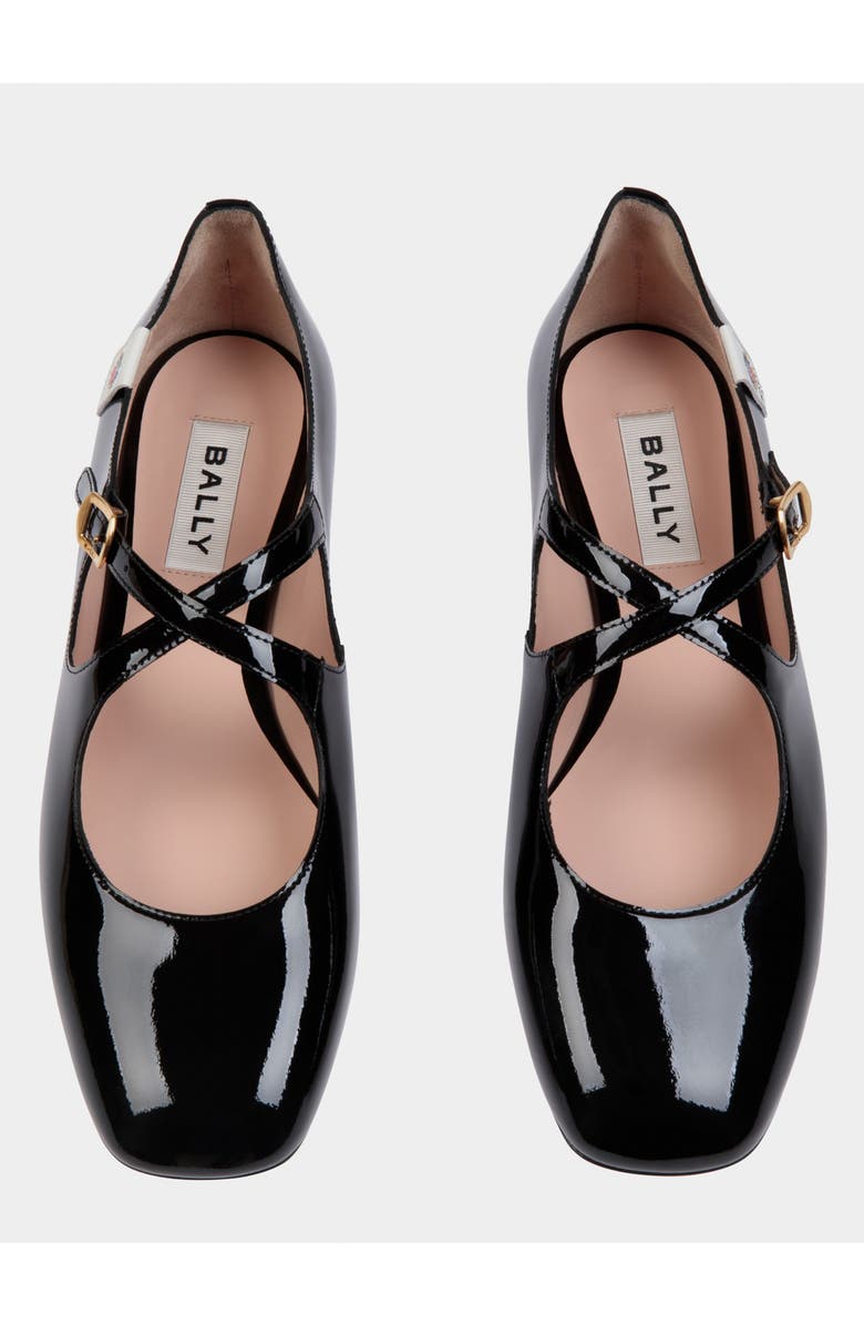 Bally rina Flat In Andorra Patent Leather, Alternate, color, Black