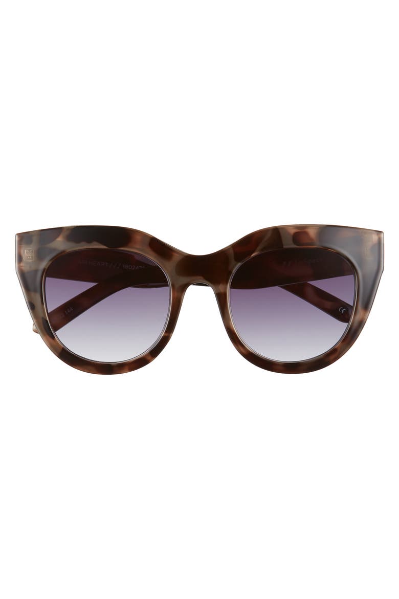 Air Heart 51mm Cat Eye Sunglasses, Alternate, color, VOLCANIC TORTOISE