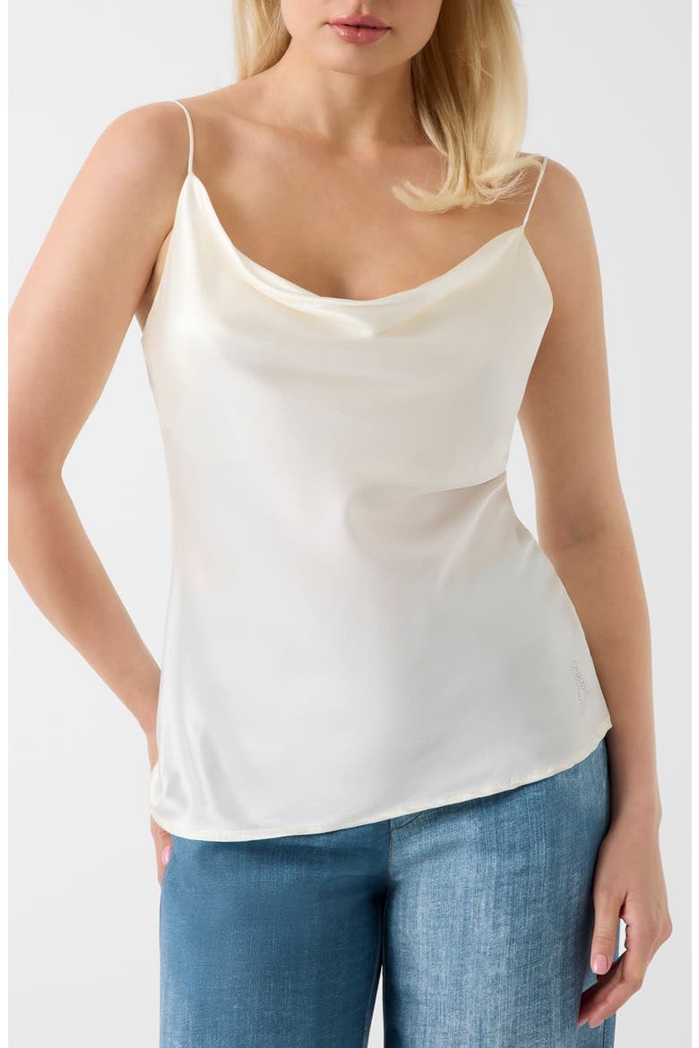 New Denise Stretch Silk Camisole, Main, color, OPEN WHITE