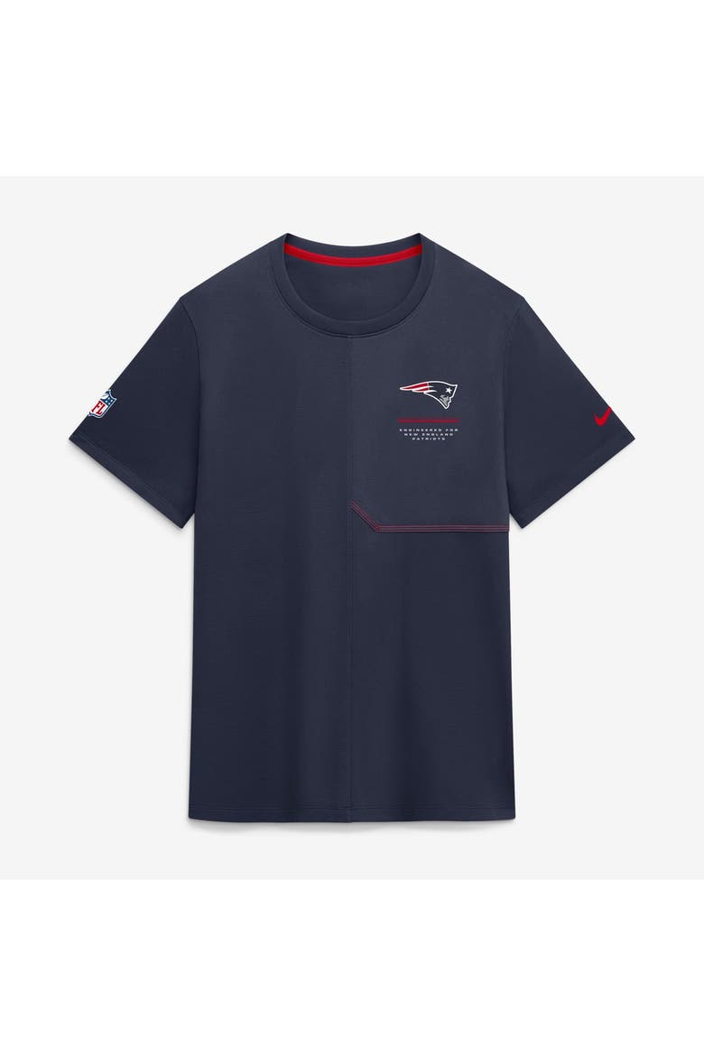 Men's Nike  Navy New England Patriots Sideline UV Dri-FIT Coaches Shirt, Main, color, Navy