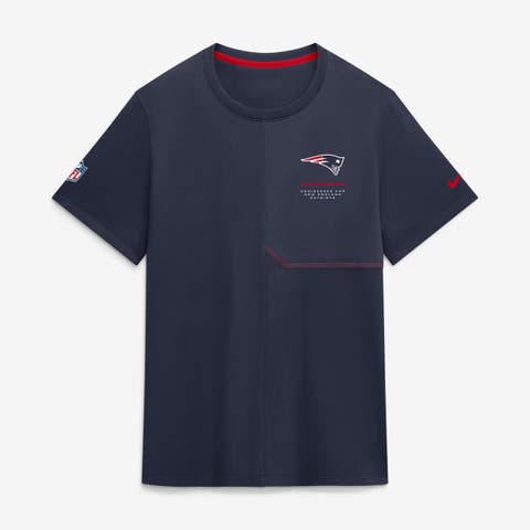 Men's Nike  Navy New England Patriots Sideline UV Dri-FIT Coaches Shirt