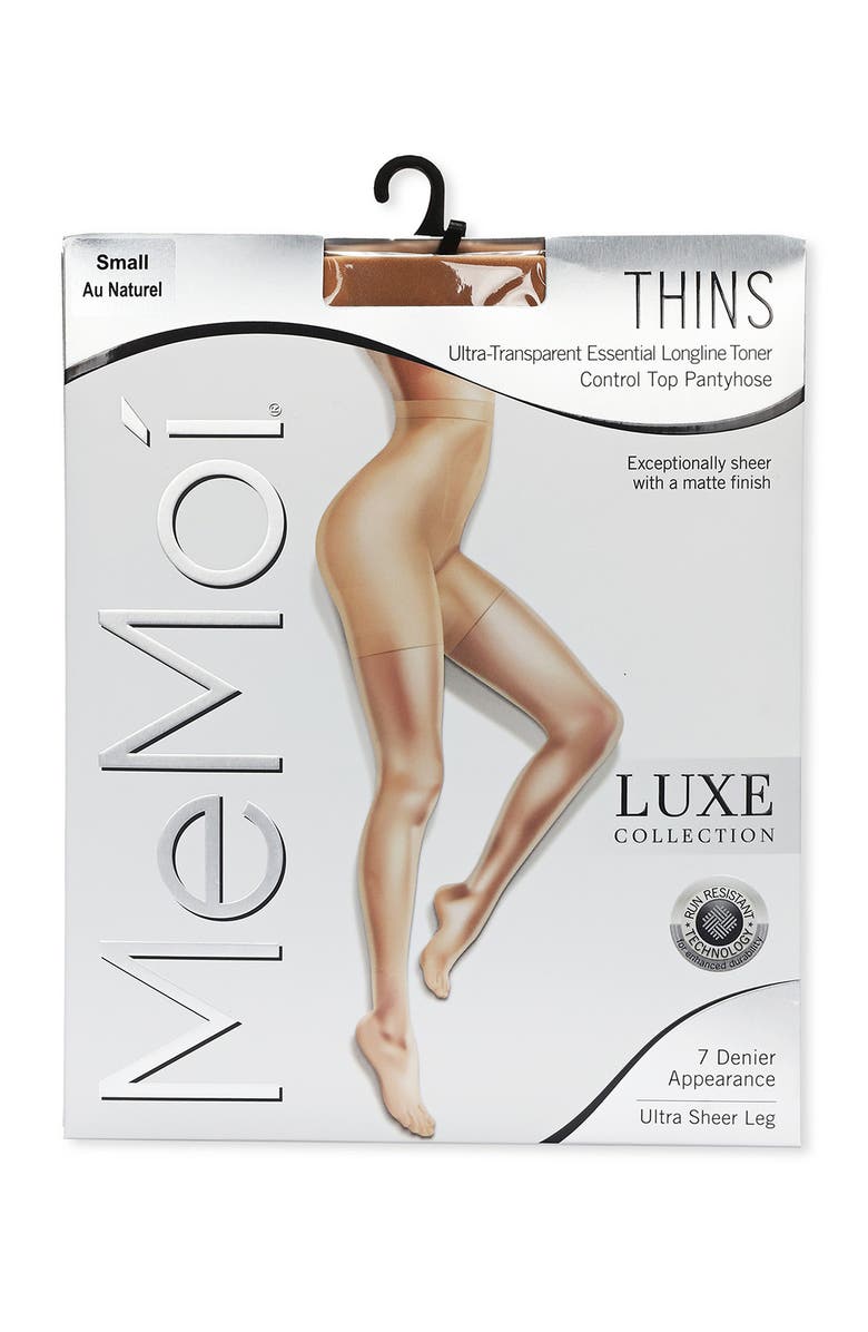 MeMoi Ultra Transparent Tights, Alternate, color, Au Naturel
