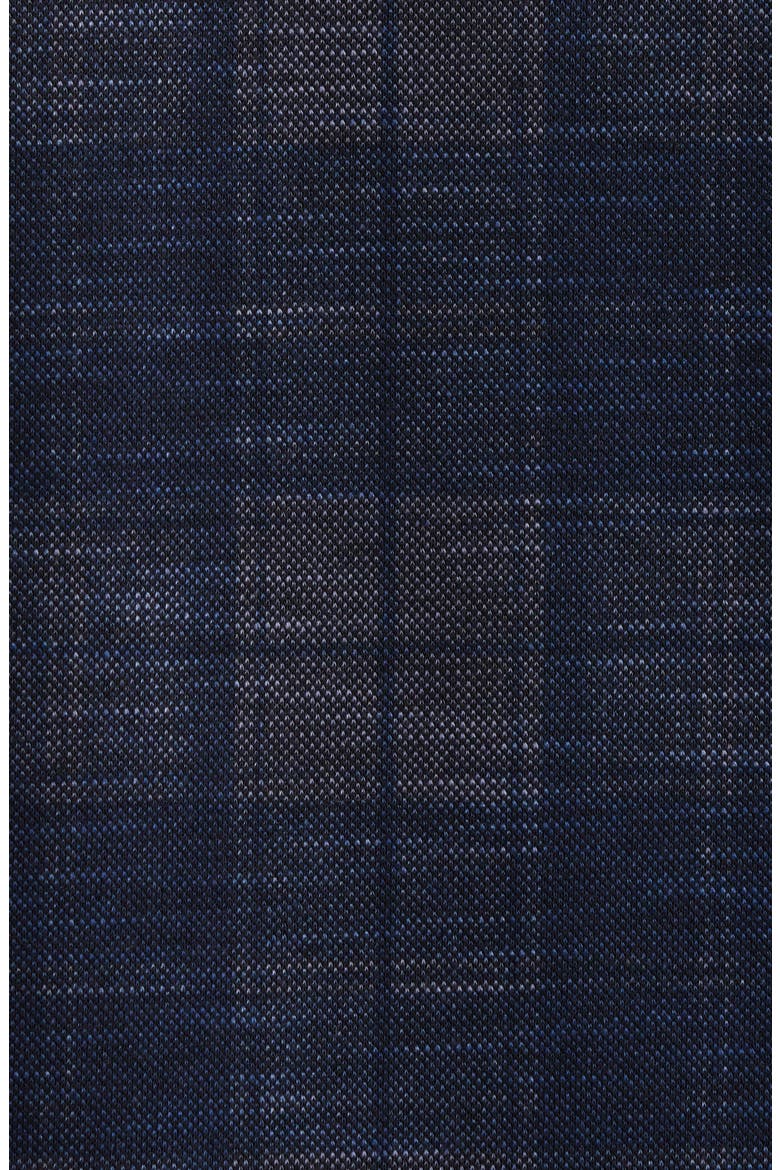Meteor Plaid Knit Button-Up Shirt, Alternate, color, DARK INDIGO
