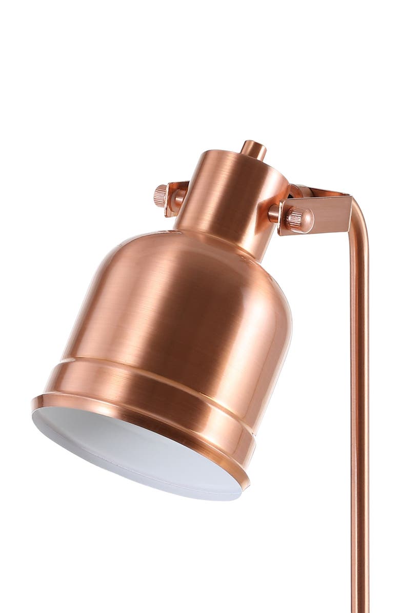 JONATHAN Y Edgar 18" Metal LED Task Lamp, Copper, Alternate, color, Copper