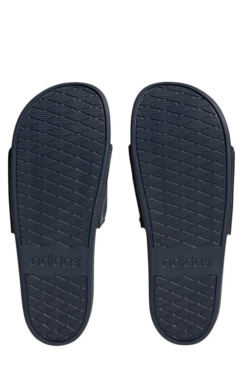 Adidas Originals Adidas Adilette Comfort Slide Sandal In Navy/white/navy