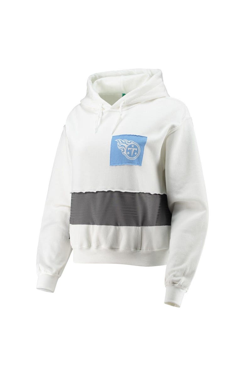 REFRIED APPAREL Women's Refried Apparel White Tennessee Titans Sustainable Crop Dolman Pullover Hoodie, Alternate, color, White