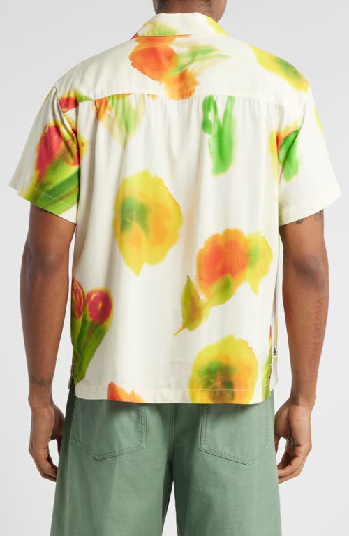 Obey Kinney Floral Print Camp Shirt In Multi